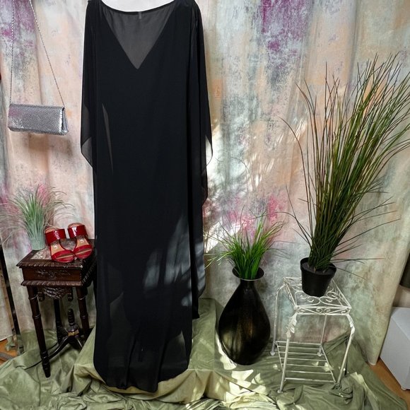 📌Timeless Elegant Ball - Formal - Prom A- Line Figure-Friendly Dress with Cape - Picture 7 of 16